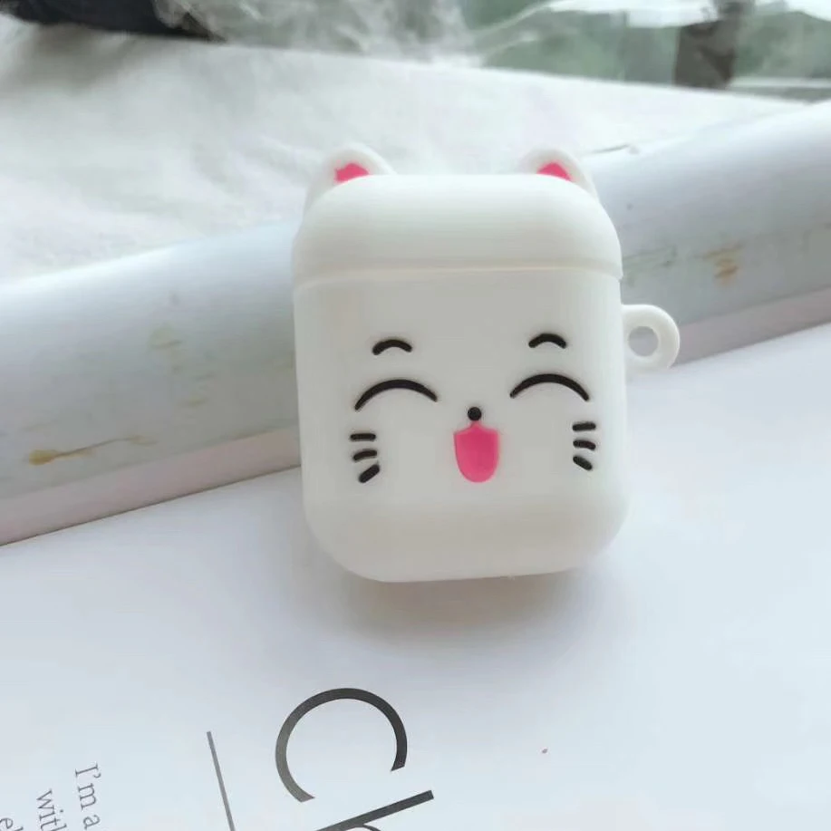 Мультяшные беспроводные bluetooth наушники чехол для Apple AirPods силиконовый чехол для наушников на Airpods 2 чехол защитный чехол Роскошный
