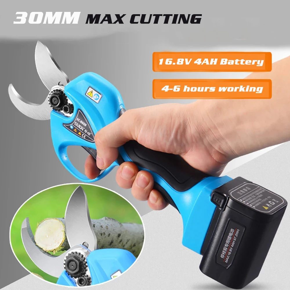 

16.8V 4AH Cordless Pruner Lithium-ion electric Pruning Shear Efficient scissors Bonsai Tree Branches garden tools SC-8608