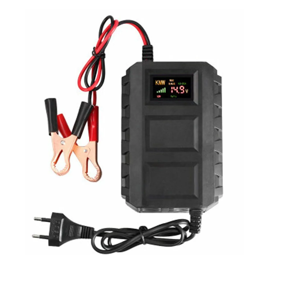 Автомобильный мотоцикл 12V 20A интеллектуальное зарядное устройство с ЖК-дисплеем Agm гель влажный свинцово-кислотный аккумулятор зарядка