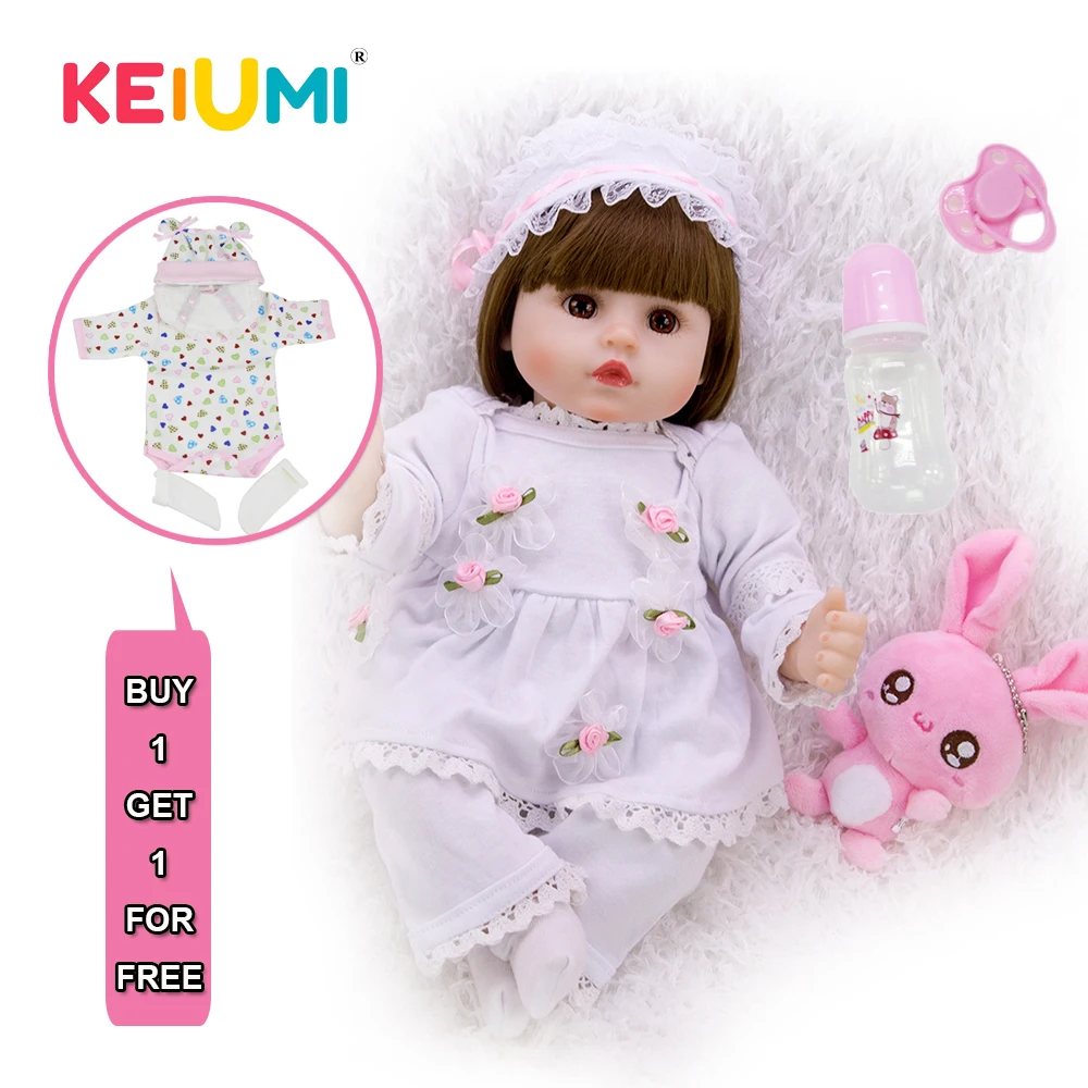 Реалистичные силиконовые куклы Reborn KEIUMI 48 см модные детские с 2 шт. одежды