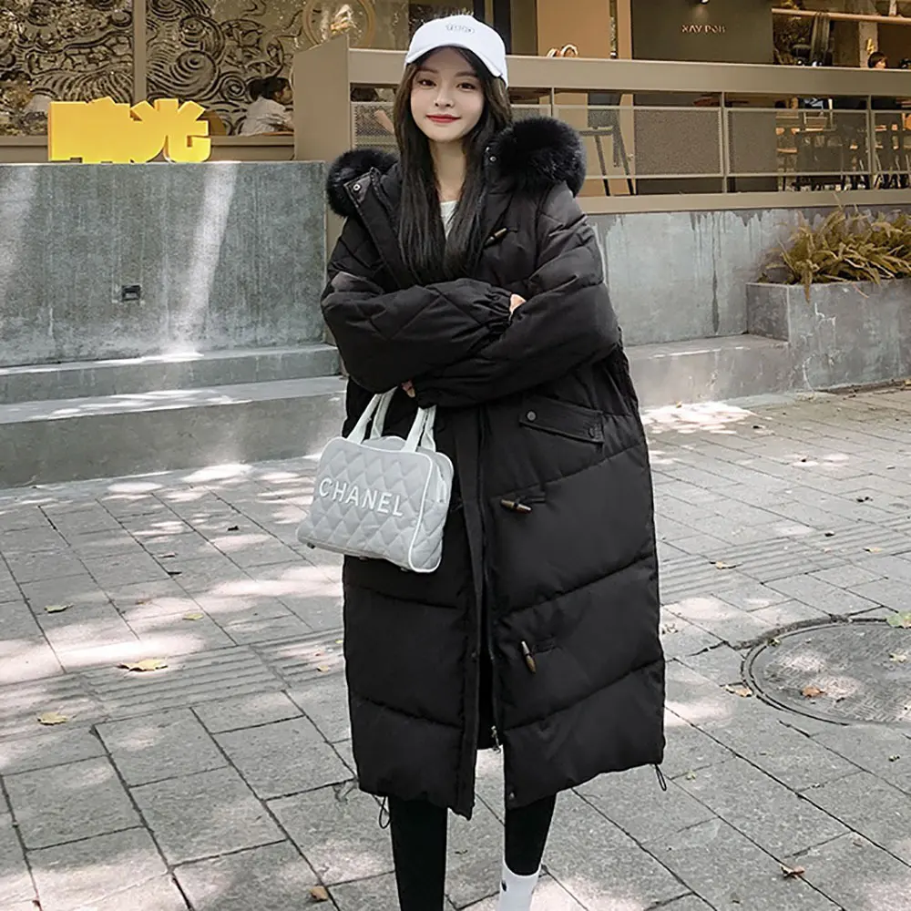GRELLER Warm Autumn Winter Hooded Women Parkas 2021 Causal Pocket Long Women Outwear New Fashion Windproof Jacket Coat Winter