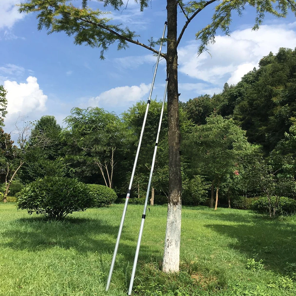 

1 Set Adjustable Tent Rods Tarp Pole 3-Section Tent Pole Telescoping Aluminum Rod Canopy Awning Frame Camping Tent Accessories