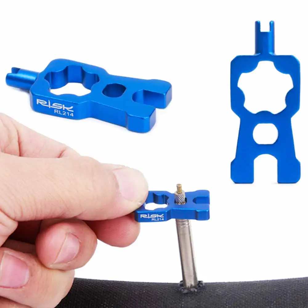 

4 IN 1 Bicycle Valve Tools Bike Valve Core Remover Tool Tire Valve Repair Tool For Schrader Bicycle Valve Core Installation Nut