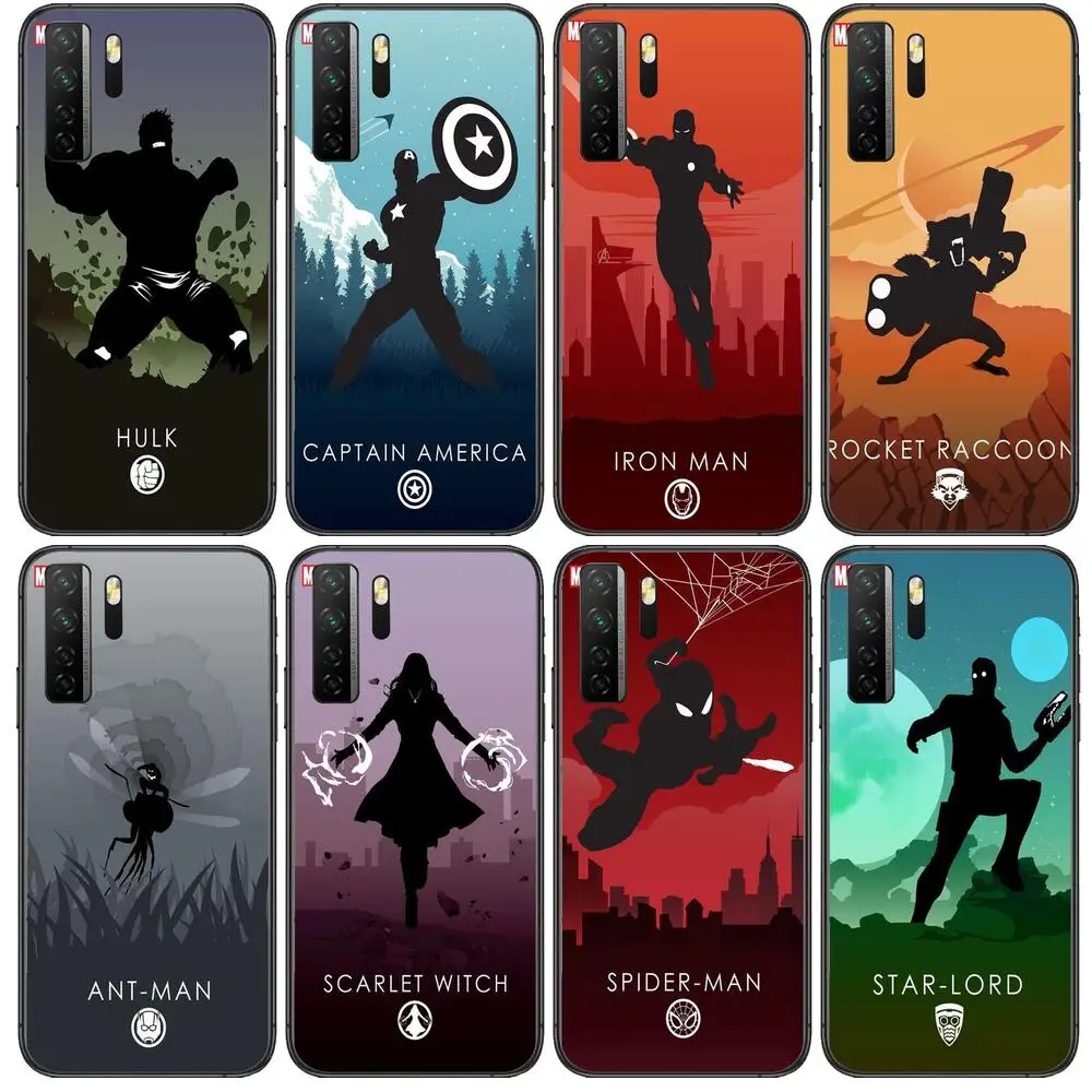 

Heroes of Marvel Black Soft Cover The Pooh For Huawei Nova 8 7 6 SE 5T 7i 5i 5Z 5 4 4E 3 3i 3E 2i Pro Phone Case cases