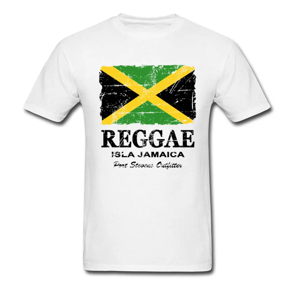 

Reggae Jamaica Flag T-shirt Vintage Tops Men T Shirt Cotton Clothing O Neck Tees Summer Team Tshirt Custom White Shirts