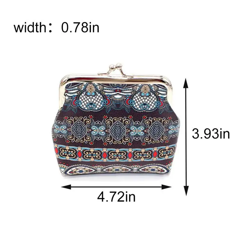 Этнический стиль волны застежка клатч для женщин девочек миниатюрная монетная