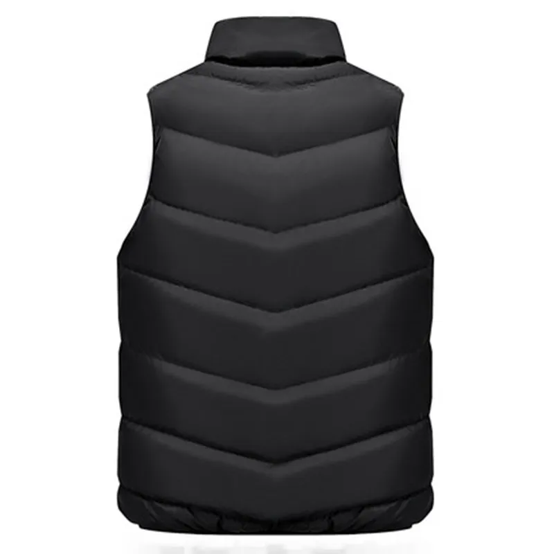 

Vest men's autumn and winter collar vest thick warm shoulder men's winter dress sleeveless down cotton horse clip 8XL.