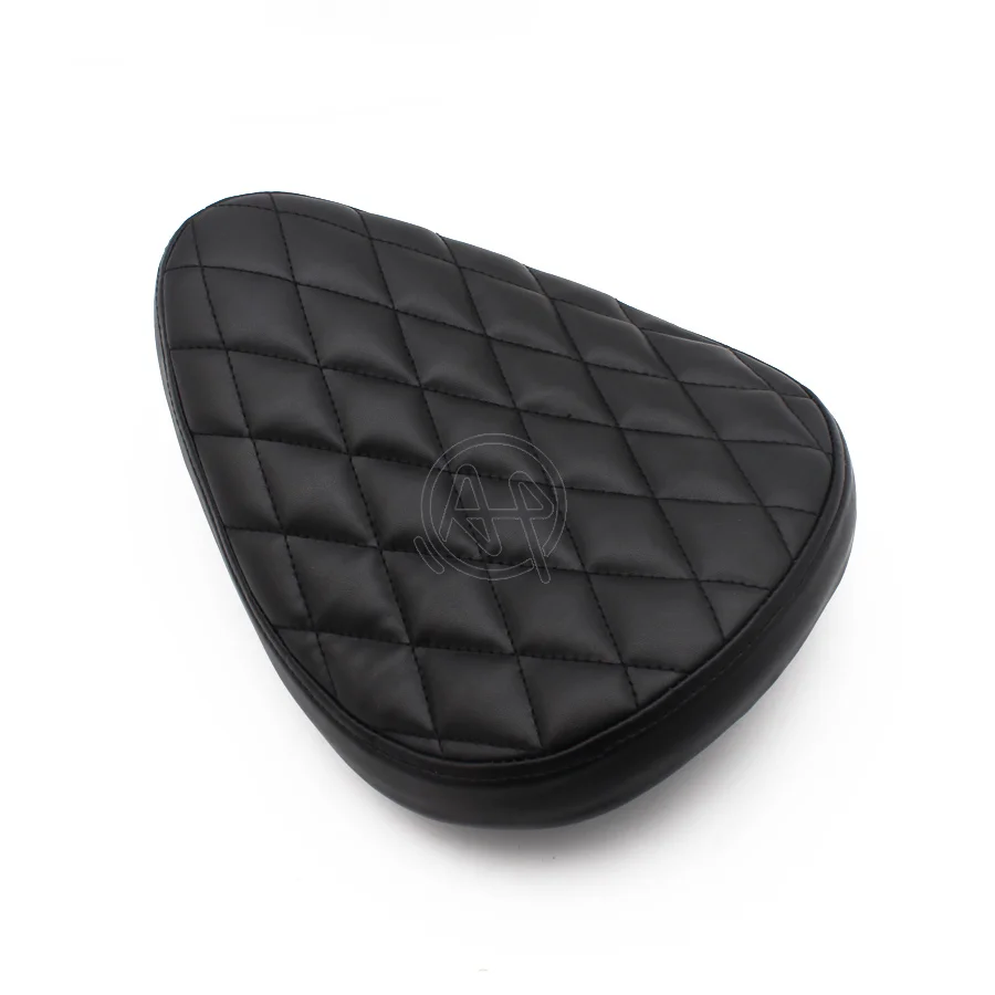 

Мотоциклетное черное кожаное сиденье в стиле ретро для Harley Custom Chopper Bobber, кожаное седло