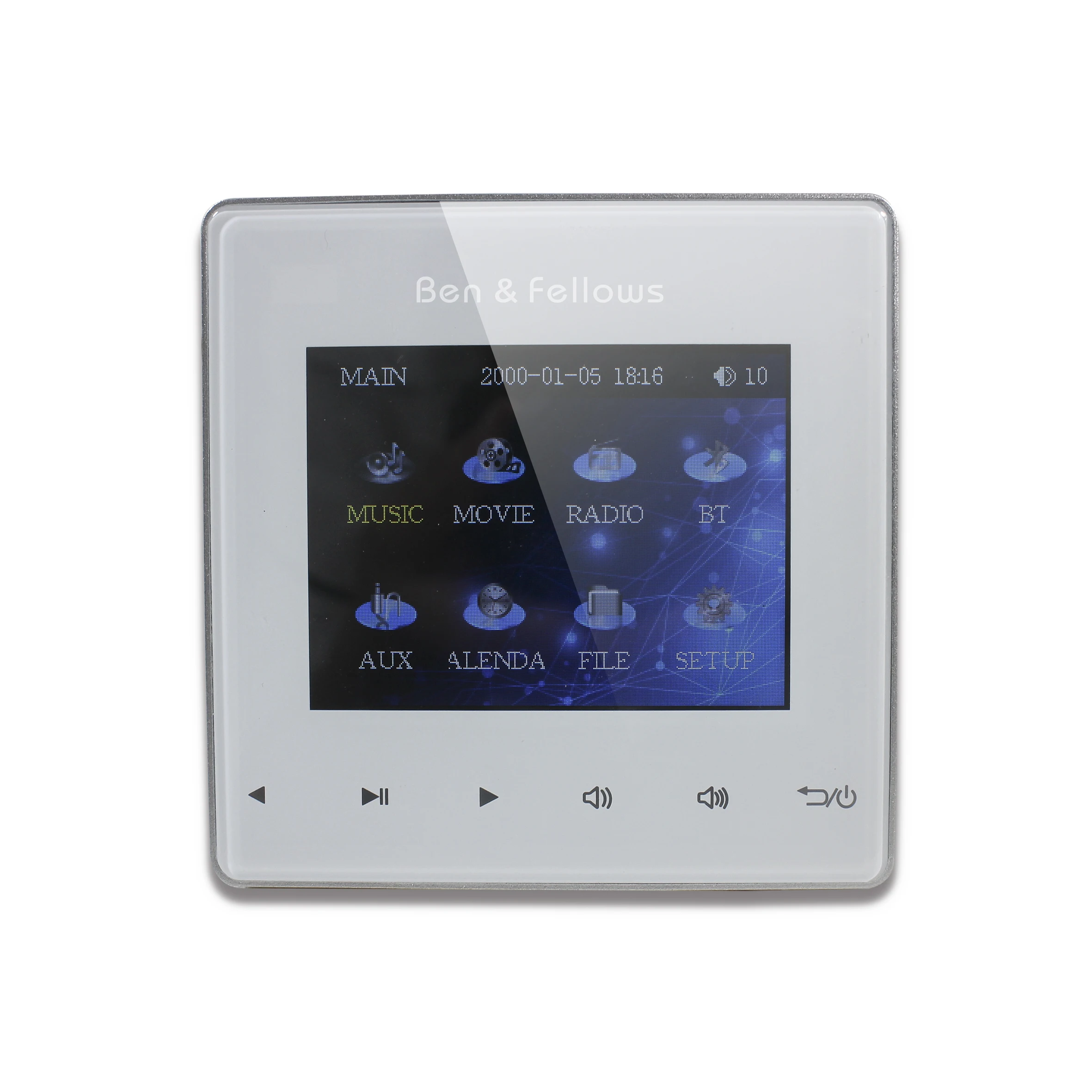 Настенный усилитель с Bluetooth 2 шт. полнодиапазонных динамиков 6 дюймов USB mini 2-CH 25w pa