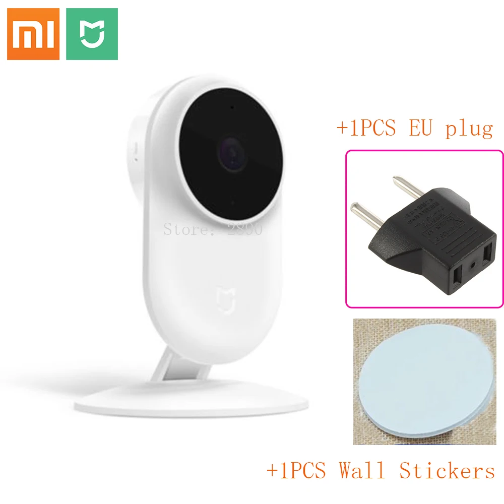 Camera and Xiaomi Mijia, новинка, 1080 P, IP камера, 130 градусов, FOV, ночное видение, 2,4 ГГц, двухдиапазонный, WiFi, Xiaomi, домашний комплект, монитор безопасности - Цветной: Camera and