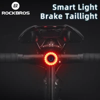 rockbros bike light smart brake sensor tail light led rechargeable bicycle rear light cycling taillight bike accessories