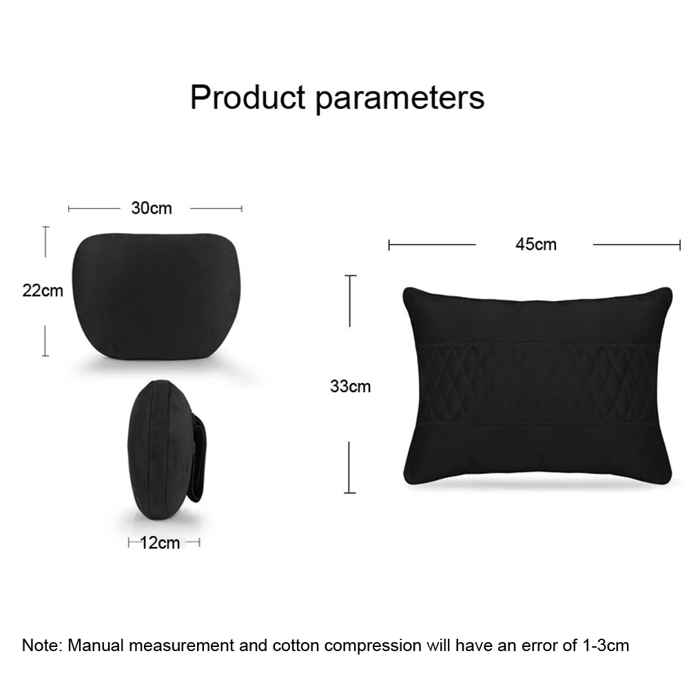 Вышитая Подушка на автомобильный подголовник сверхмягкая замшевая подушка для