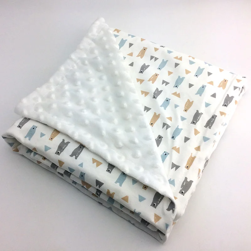 

Newborn Baby sleeping blanket White cloud cartoon printed baby blanket babys winter clothing Coral fleece baby Swaddling warm