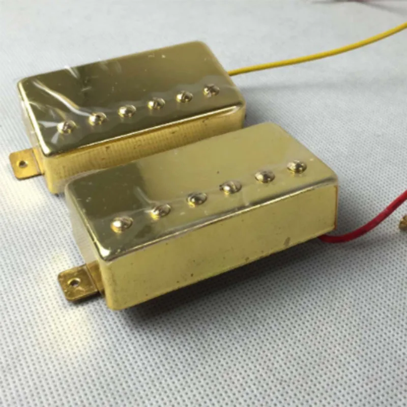 

Electric Guitar Pickup Neck Bridge Pickup 50mm 52mm 2 Open Brass Shell Conductor for LP Guitar