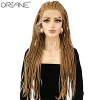 oriane braided wigs synthetic lace front wigs for women blonde daily lolita cosplay wigs 22 inch high temperature fiber