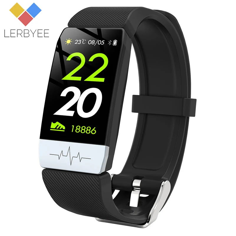 Lerbyee Q1S ECG умный Браслет 1 14 дюймов Большой цветной экран PPG пульс и монитор