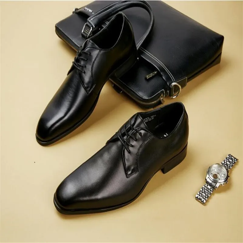 

Handmade formal shoes men Fashion Party Wedding Office Male Dress Shoe Genuine Leather oxford shoes for men Retro Business shoes