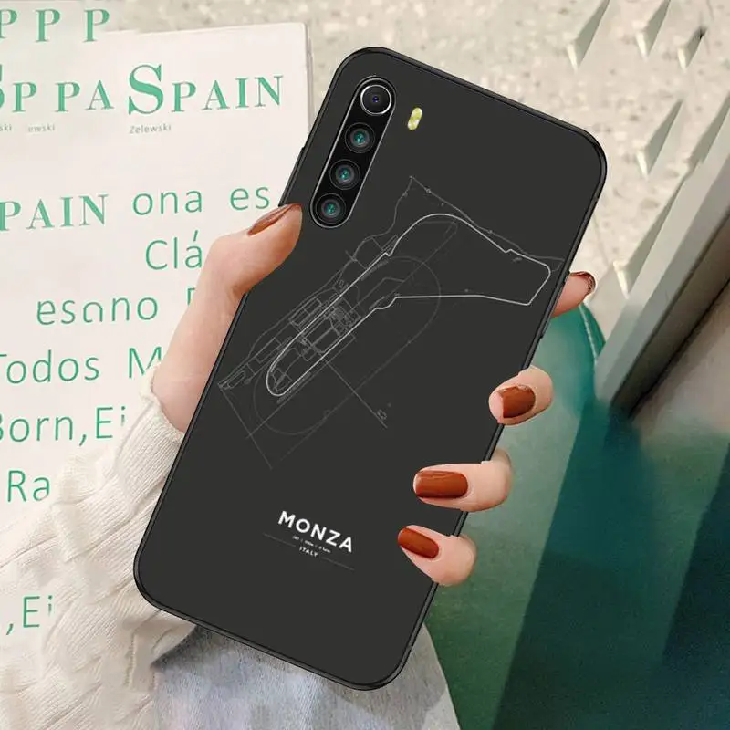

Formula 1 Racing Circuit Phone Black Soft Phone Cases For Redmi 7 8 9 A K20 30 Pro Note 8 9 Pro 9s