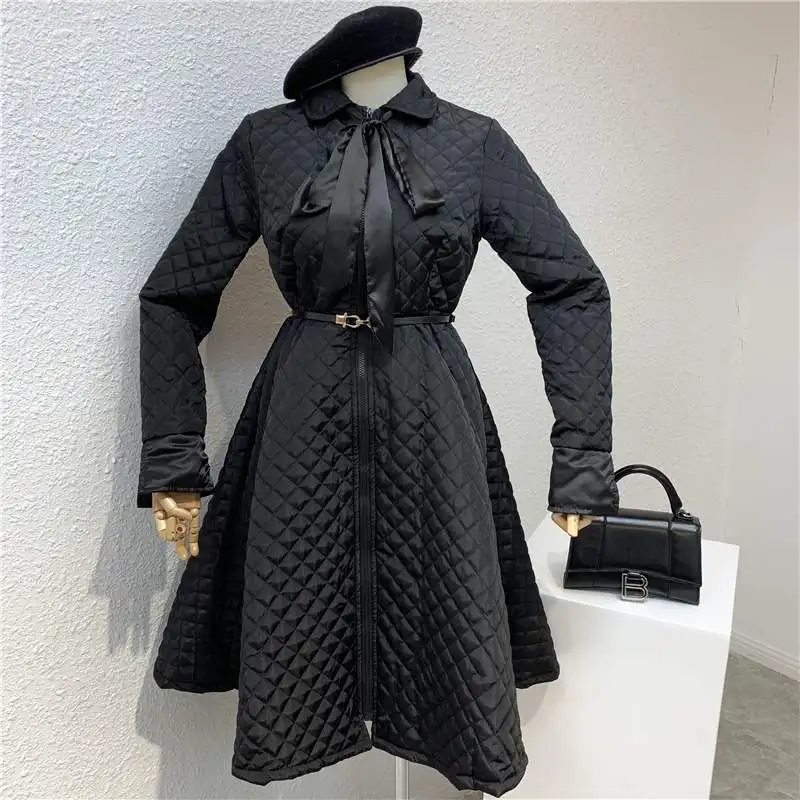 

e Plus Size Clothing Slim Bandage Robes For Lady Vintage Cotton Jacket Dress Women Autumn Winter Loos