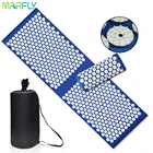 Длинный нескользящий Массажный коврик Kuznetsov с аппликатором для акупрессуры, подушка для массажа для облегчения спины, массажер для фитнеса, пилатеса