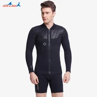 mens 3mm neoprene split wetsuit scr padded long sleeved wetsuit with front zipper swimsuit 1 5mm surfing snorkeling pants