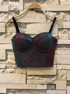 Женский топ-бюстье, осенне-зимний обтягивающий топ с оборками, для танцев и выступлений, J338