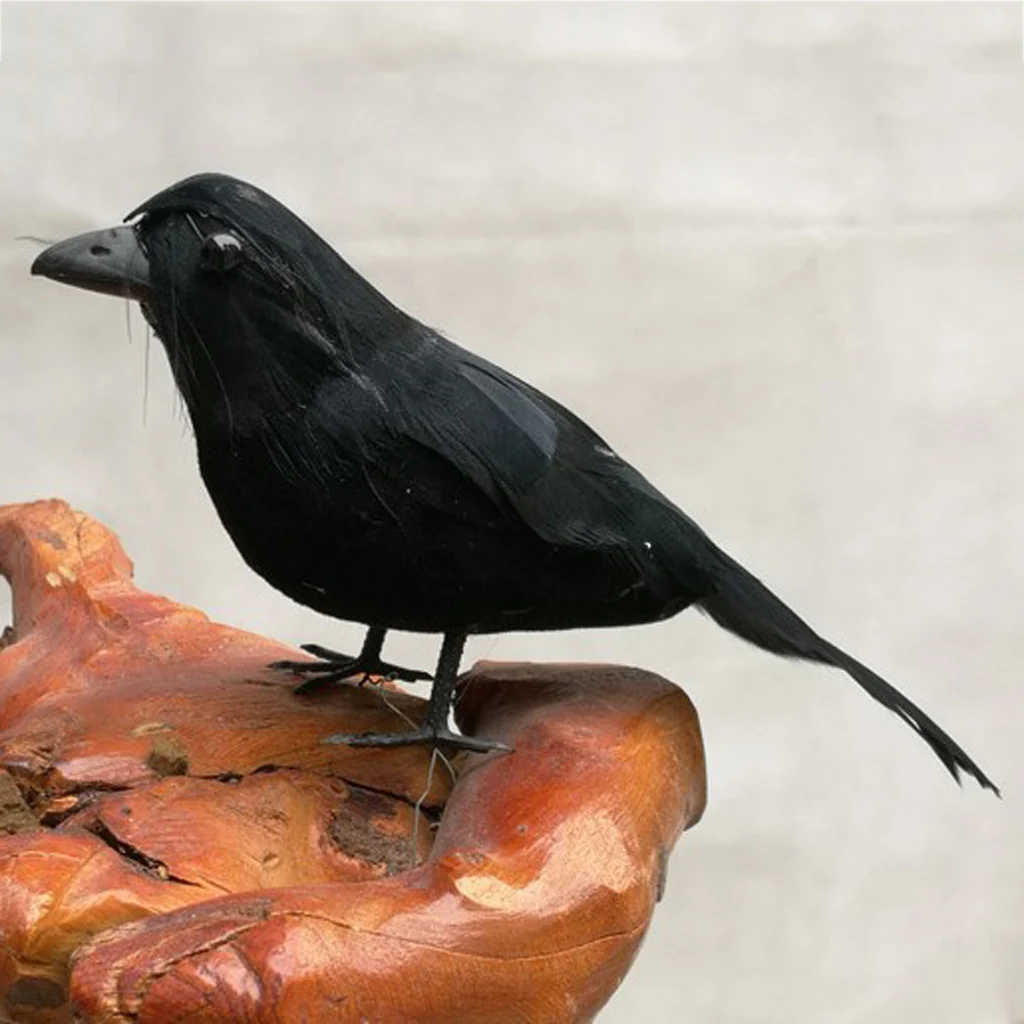 

Vivid Artificial Decorative Birds Realistic Raven Magpie for Home Garden Yard Tree Decor