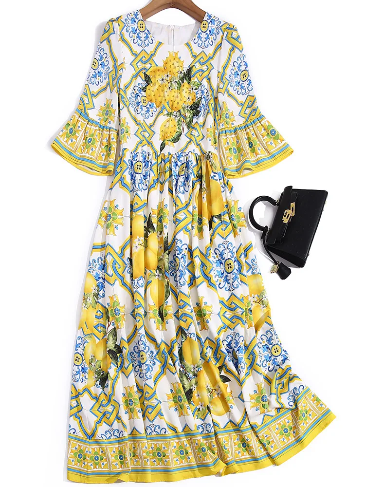 

Высокое качество ZK01347 новые модные женские 2021 Весна класса люкс от известного бренда, европейский дизайн; Роскошные вечерние стильное плать...