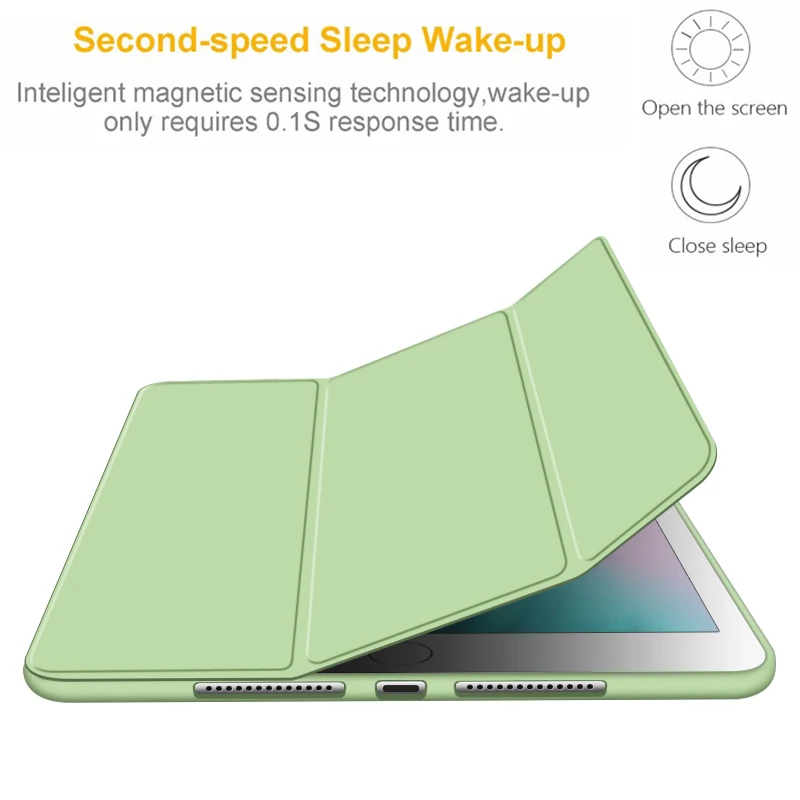 Новый чехол для ipad mini 5 2019 кожаный магнитный передний умный сна и пробуждения 1 2 3 4
