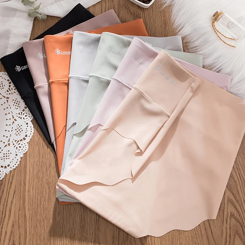 Женские хлопковые трусики с высокой талией Roseheart оранжевые бесшовные цельные