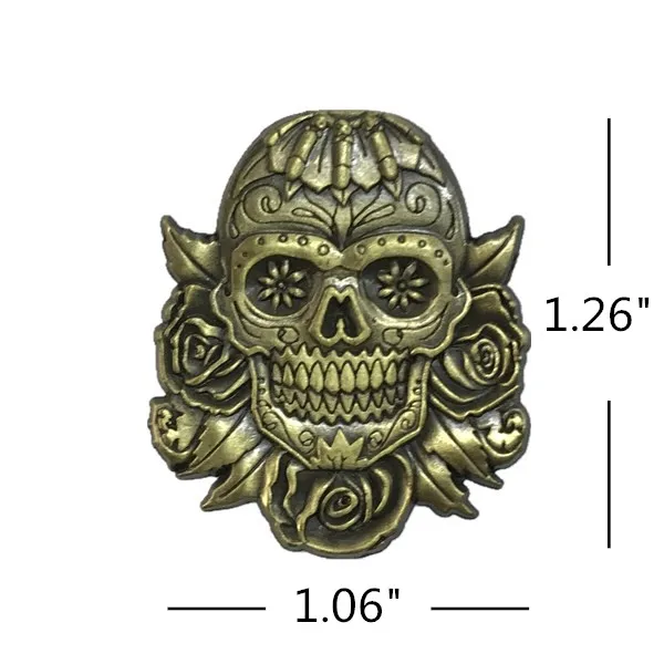 Skull 1 Металлическая наклейка desot Fox самоклеющаяся для Zippo отделка для прикуривателя морская война клей на металлическом куске для керосиновой масляной зажигалки - Цвет: Skull 1