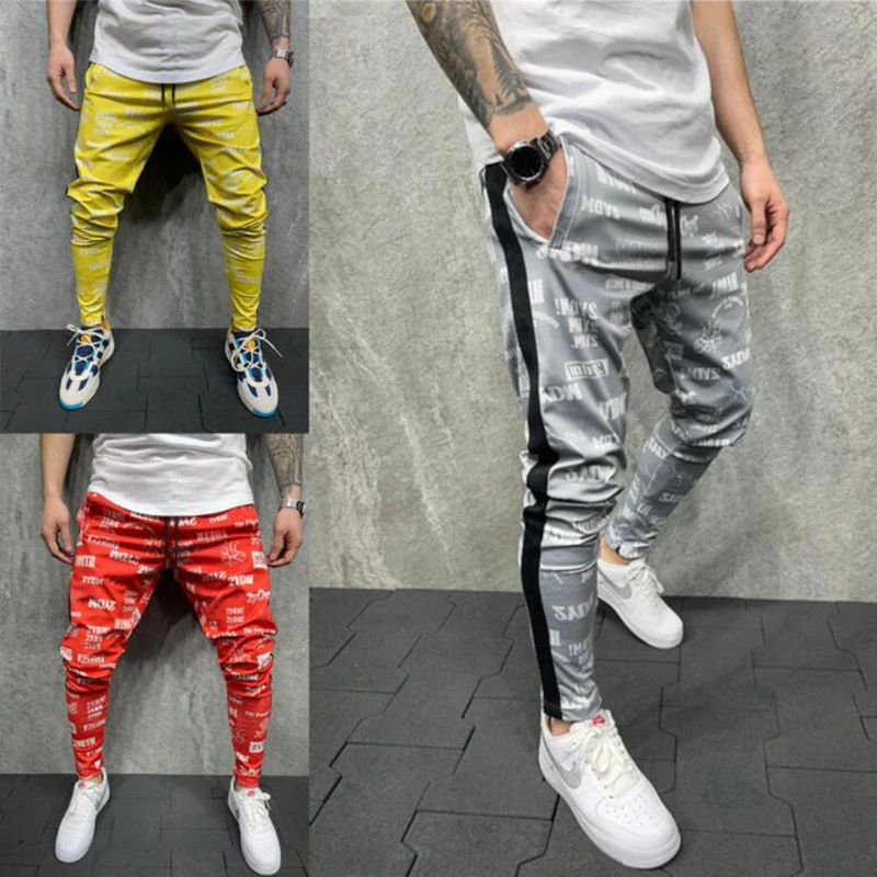 

European And American Men's 2021 Spring Autumn New Street Fashion 3D Printing Casual Personality Trend Hip-Hop Long-Pants