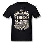 Родившиеся в мае 1963 58 лет удивительные футболки с надписями Big Размеры из хлопка с круглым вырезом пользовательские короткий рукав Футболка