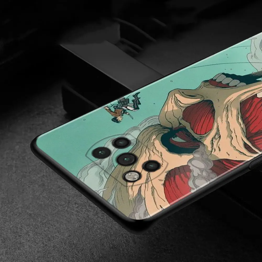Anime Attack On Titan Girl1 Case For Xiaomi Mi Poco X3 Pro F3 X3 GT M3 X3 NFC F1 M3 Pro 5G F3 GT Black Soft Silicon Cover Coque