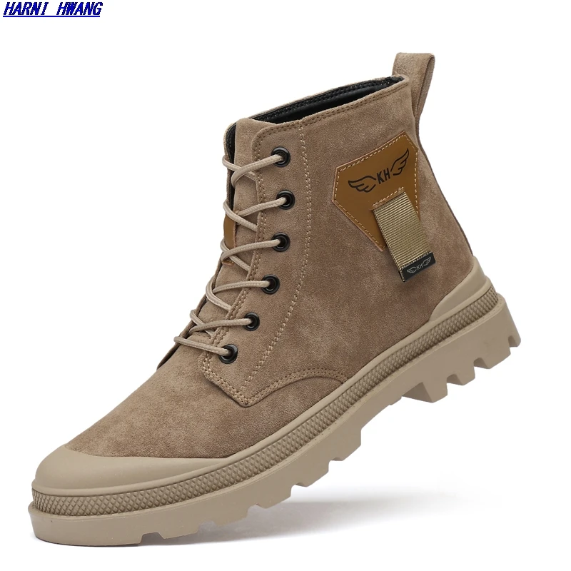 

VIP classic brand men's boots handmade men's ankle boots outdoor waterproof men's work shoes autumn lace-up men's Martin boots