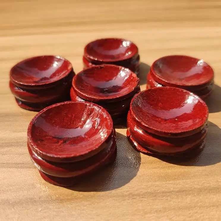 

50/100pcs Wood Craft Stand Pedestal Base Foundation For Crystal Ball Sphere Globe Sphere Ball Egg Red