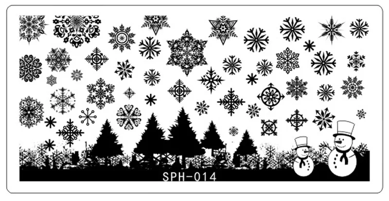 

Holiday Spirit - Christmas-01 - 27- Nail Stamping Plate SPH01-27 DIY Manicure Nail Art Stamping Stainless Steel Image Plate