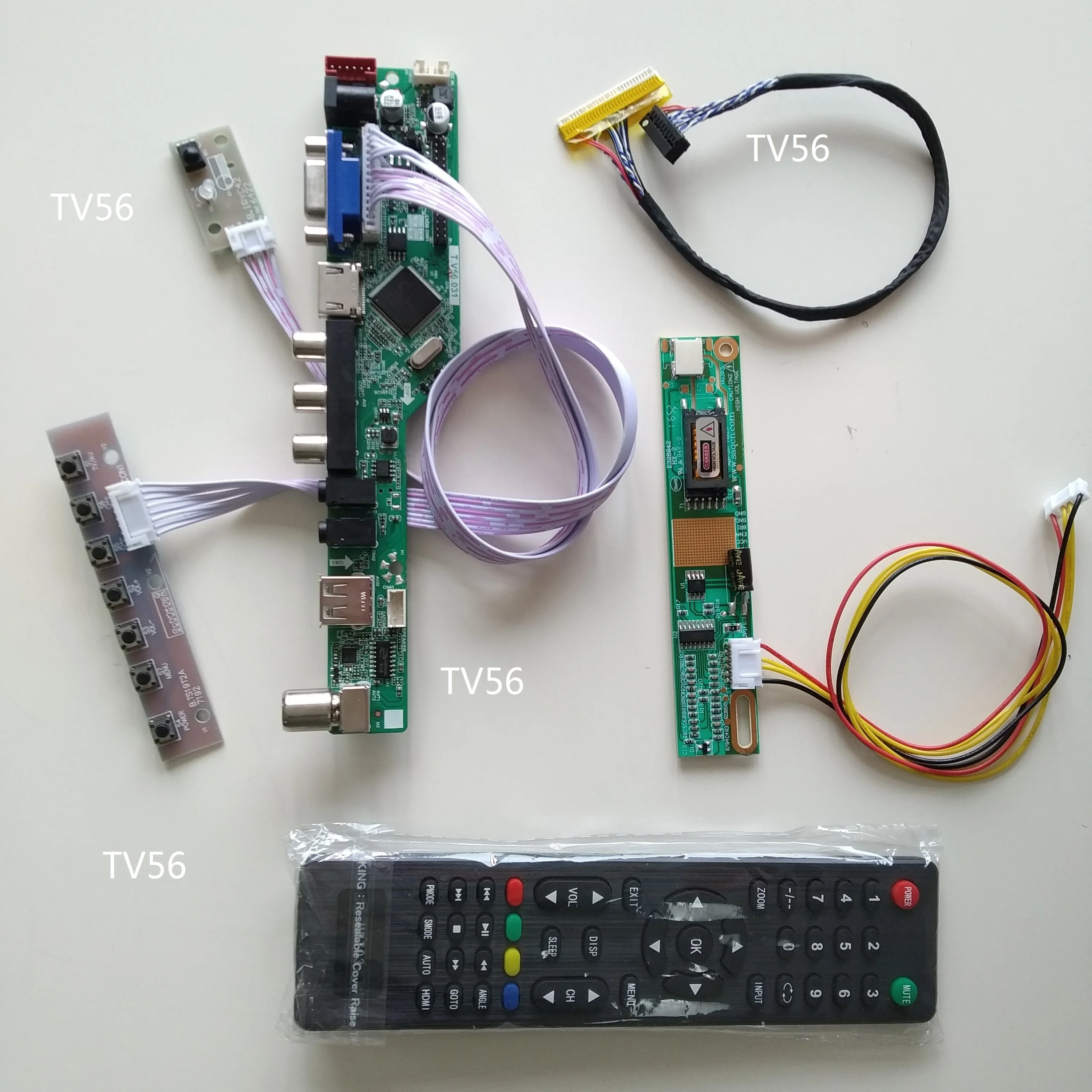

ТВ 56 AV VGA Аудио USB ЖК светодиодный контроллер плата комплект для самостоятельной сборки для LP154WX4(Tl)(D2)/TLD4 1280X800 15,4 "экран