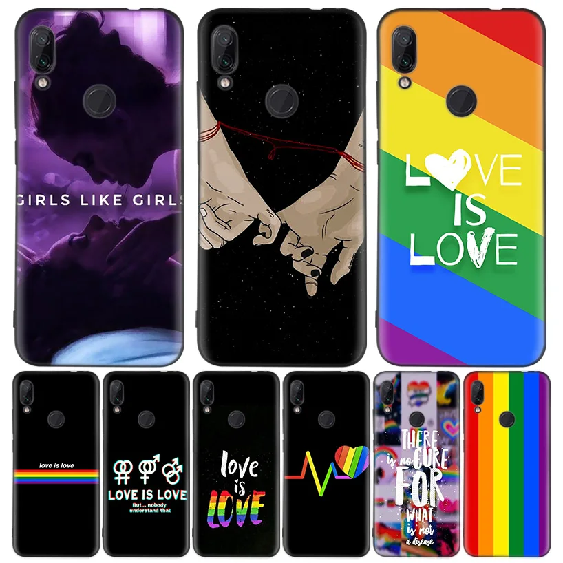 LGBT Радужный черный чехол для телефона Xiaomi Redmi Note 8T 10 9S 8 7 8A 7A 6A Mi 9 CC9 K20 Pro Lite