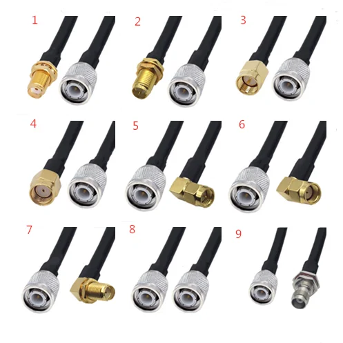 

TNC To SMA Male plug& Female Jack / Right Angle connector 5D-FB 50-5 Coaxial RF Adapter Jumper Cable 50ohm