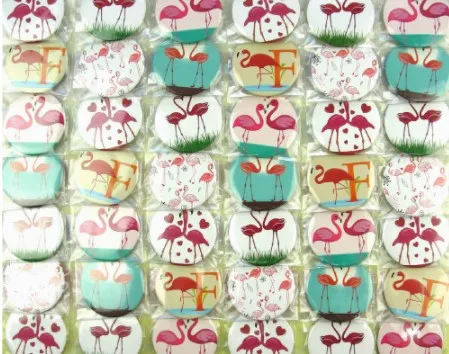 Бесплатная доставка 48 шт./компл. детская мультяшная Булавка С фламинго значок 45