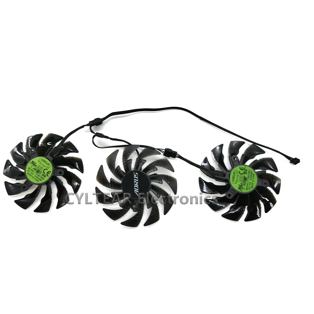 Вентилятор для видеокарты GIGAYTE AORUS GeForce GTX 1080 Ti 1080Ti RTX2060 Xtreme Edition 95 мм T129215BU 12 В 0 55 А