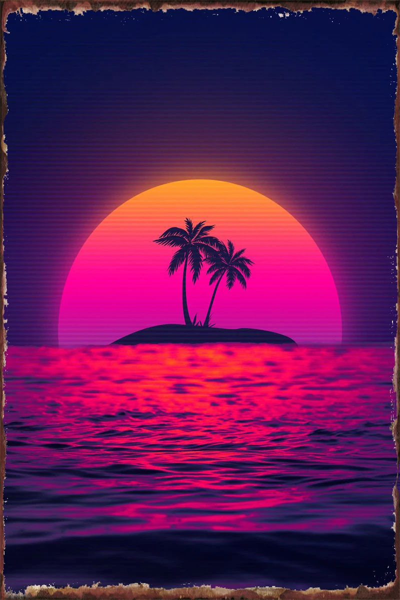 

BEACH SUNSET Metal Sign Tin Sign Tin Plates Wall Decor Room Decoration Retro Vintage For Art Pub Home Club Man Cave Cafe