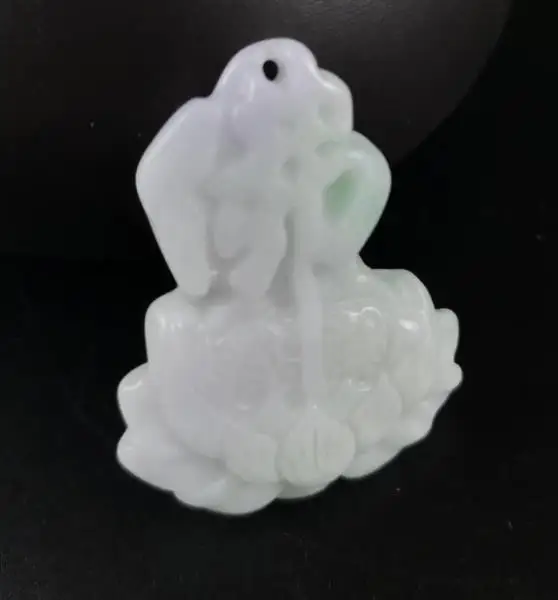 Натуральный Изумрудный кулон в виде лотоса Будды с бусинами ожерелье