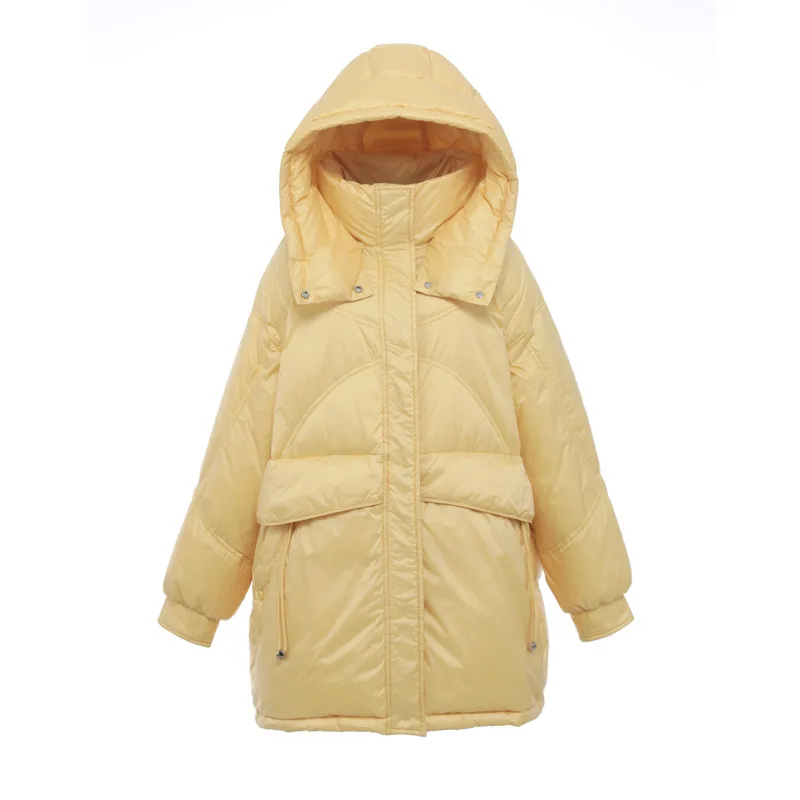 2021 new long winter jacket women's warm hooded down jacket parka coat women Korean casual loose winter jacket jacket