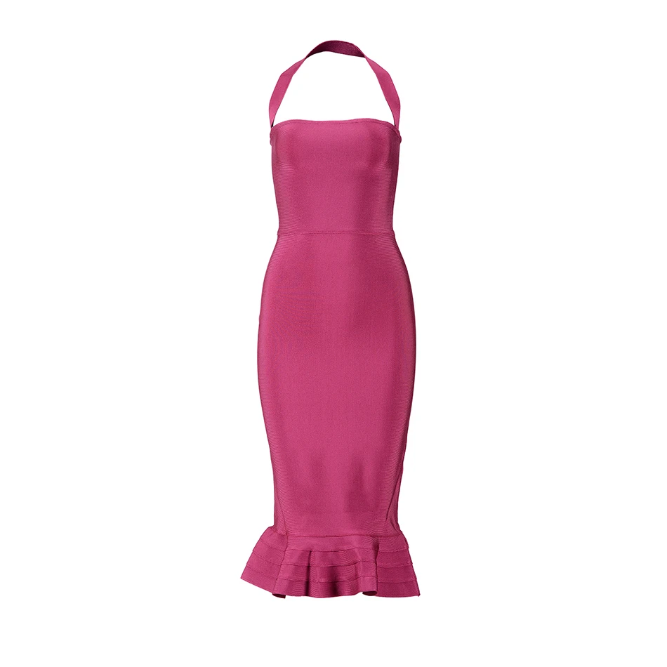 Seamyla, женское обтягивающее облегающее платье, Vestidos, новинка, Русалка, вечернее платье, до колен, с бретелькой через шею, сексуальное, для ночного клуба