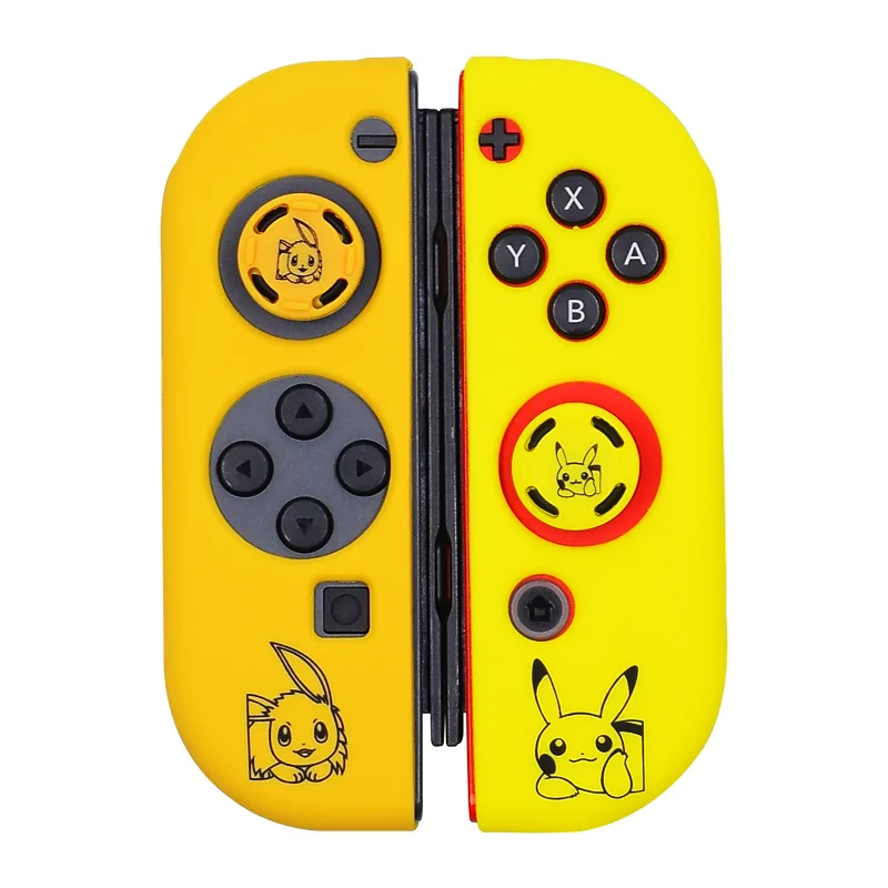 Мягкий силиконовый покрытие ручки защитное Joy con из зернистой кожи чехол с 2