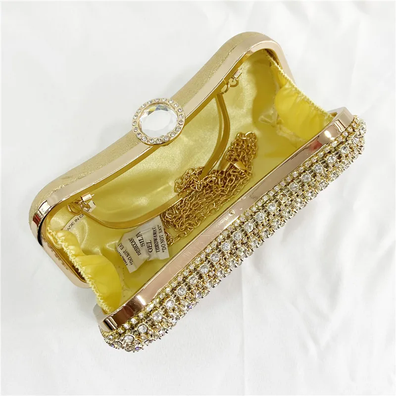 Metal Diamond Clutch Bags Ladies Wallet Luxury Evening Bags Wedding Party Prom Purses and Handbags Women Chains Shoulder Bag