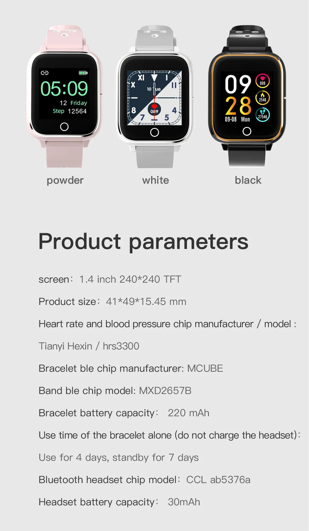 

2021 New Arrival M6 Smart Watch with Bluetooth Headset Mp3 Call/Message Reminder Blood Pressure Pedometer Smartwatch