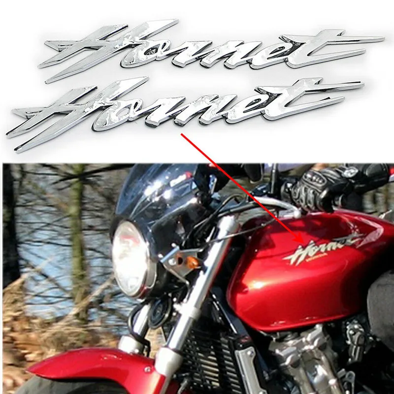 2 шт. хромированная эмблема для бензобака Honda Hornet 250 400 600 CB600F 599 900 CB900F 919|Наклейки и